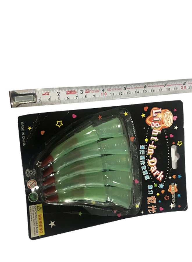 فانسي دريسويل مستلزمات حفلة الهالوين من Fancydresswale لحفلة هالوين مرعبة بطابع الأشباح (مسامير راديوم بأسنان دراكولا) - Image 2